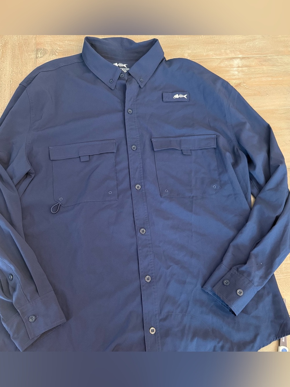 Silver Bait Men’s Performance Fishing Shirt Long Sleeve Blue Sz XL Preowned